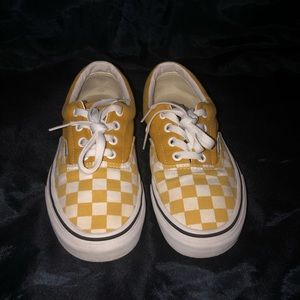 Comfy Cush Yellow Checkered Vans